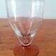 4 smoked brown stemmed glasses