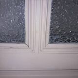 Large glazed door and its old glazed transom.