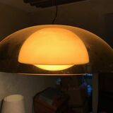 Brown smoked plexiglass hanging lamp by Harvey Guzzini