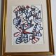 Screenprint after Jean Dubuffet framed under glass 25 cm by 31 cm