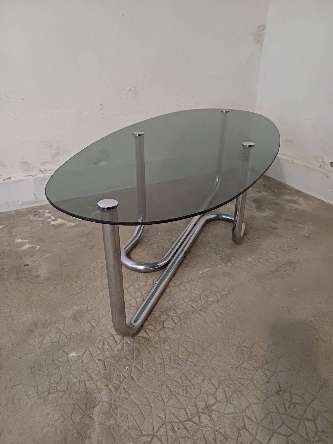Designer chrome coffee table