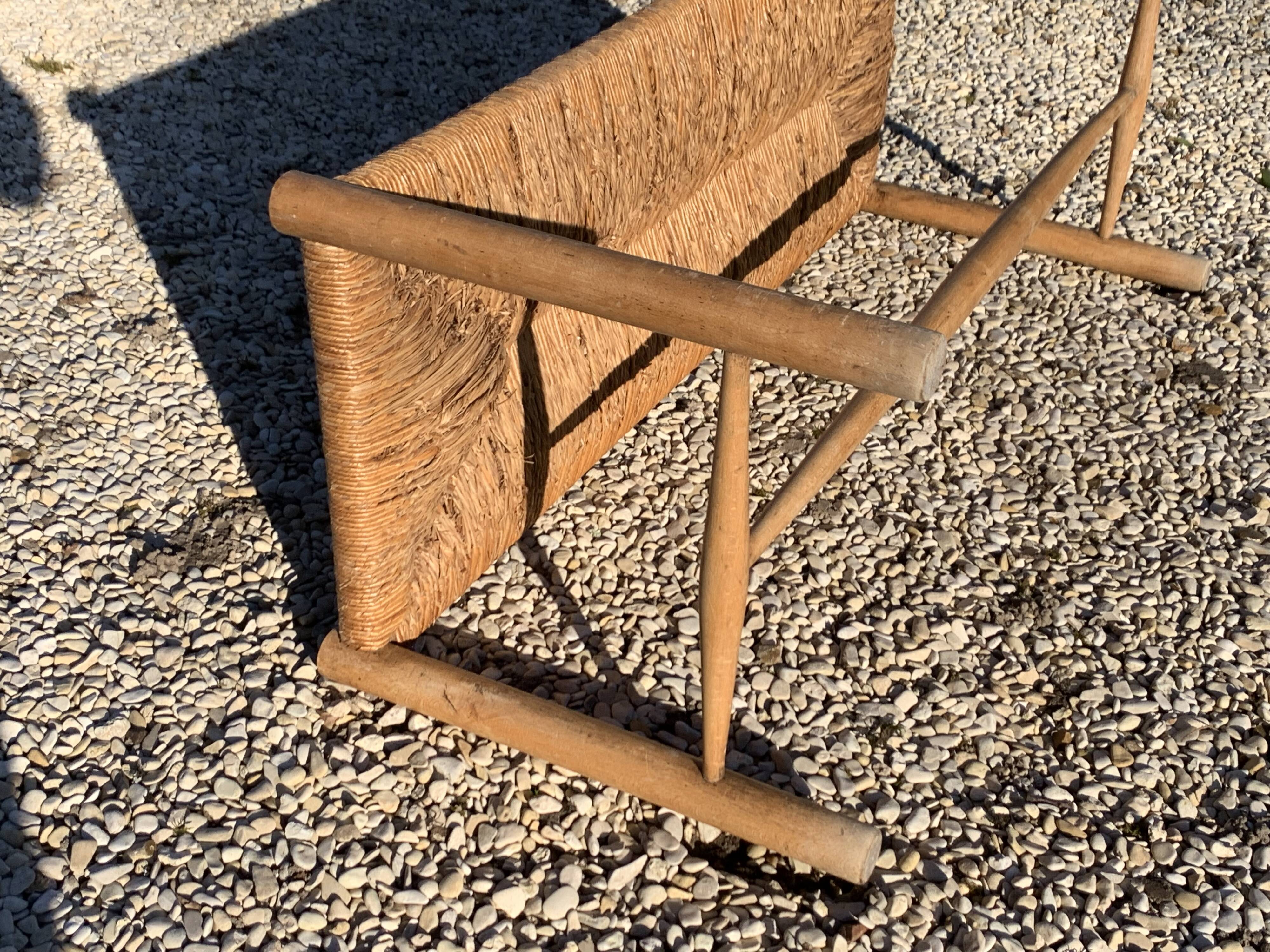 Wooden mulched bench, 3 seats, 50s
