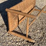 Wooden mulched bench, 3 seats, 50s