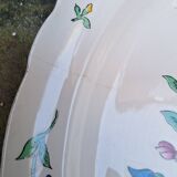 Set of 3 earthenware dishes from Sarreguemines, Riquewihr model.