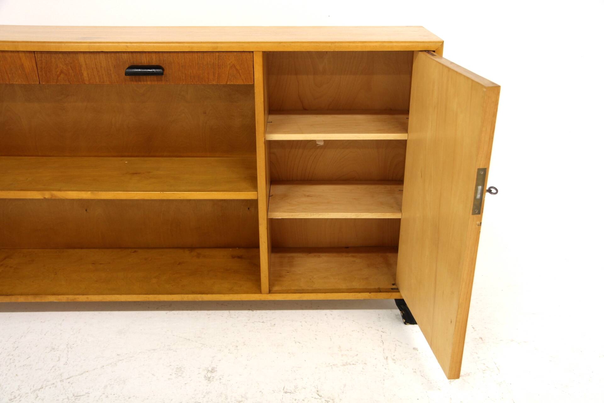 Scandinavian elm bookcase, Sweden, 1960