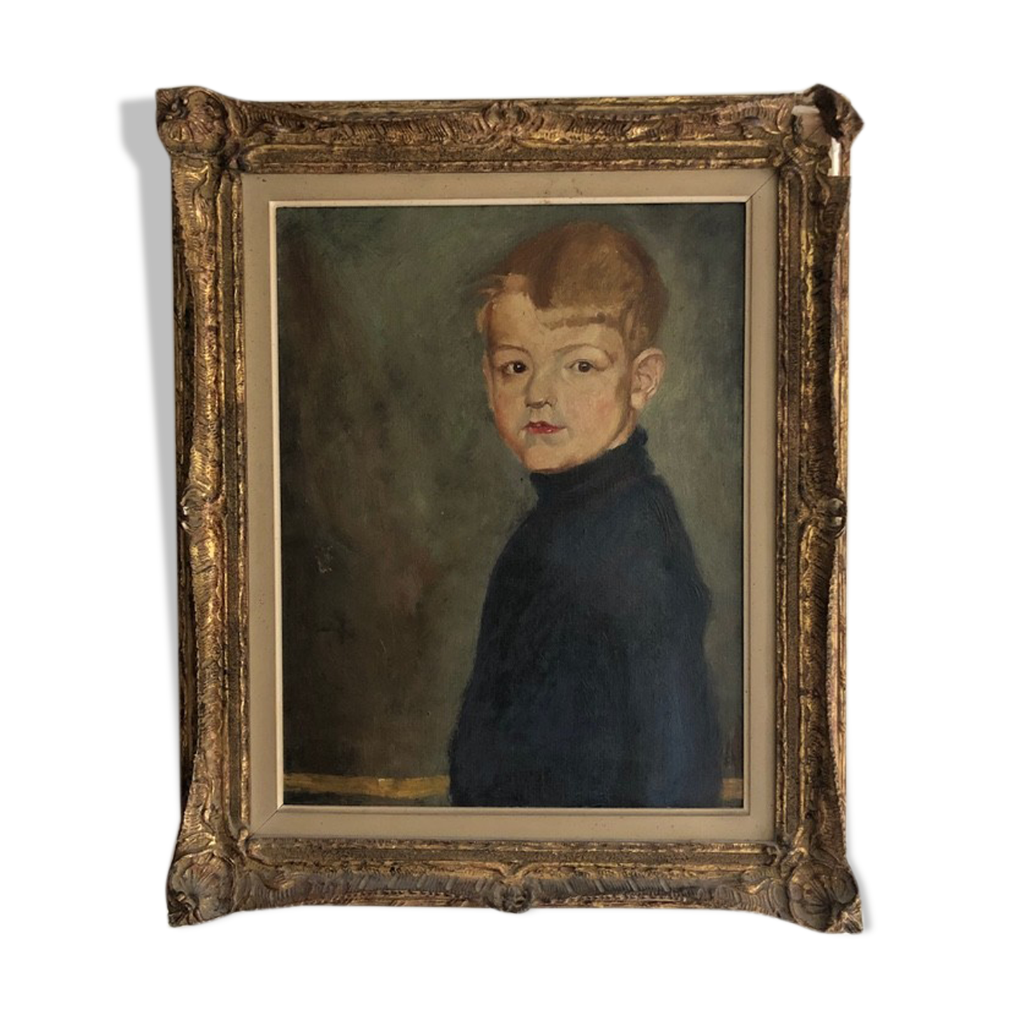 Table: school of the 19th: Portrait of a child