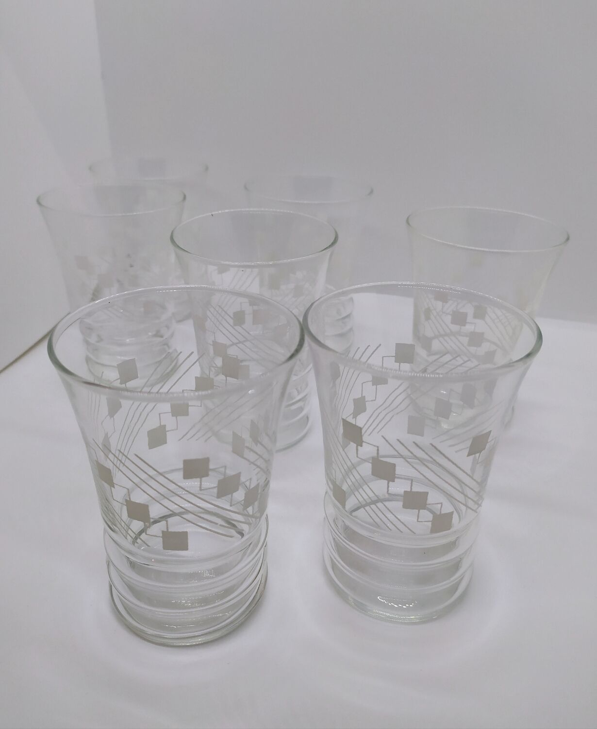Lot de 7 verres vintage années 50