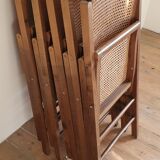 Set of 5 foldable cannate chairs (50s-60s)