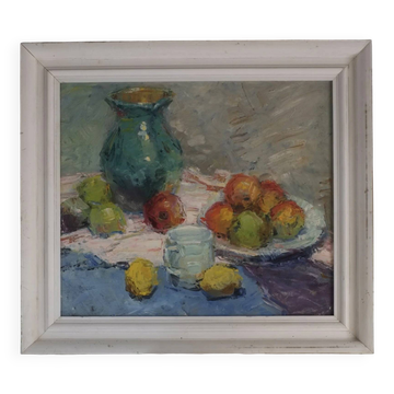 Nature morte vintage à l'huile | Leonid Moshenkov | Années 1980