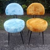4 vintage moumoutes chairs