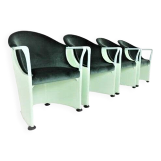 Four armchairs marked Tronetto by Luigi Origlia