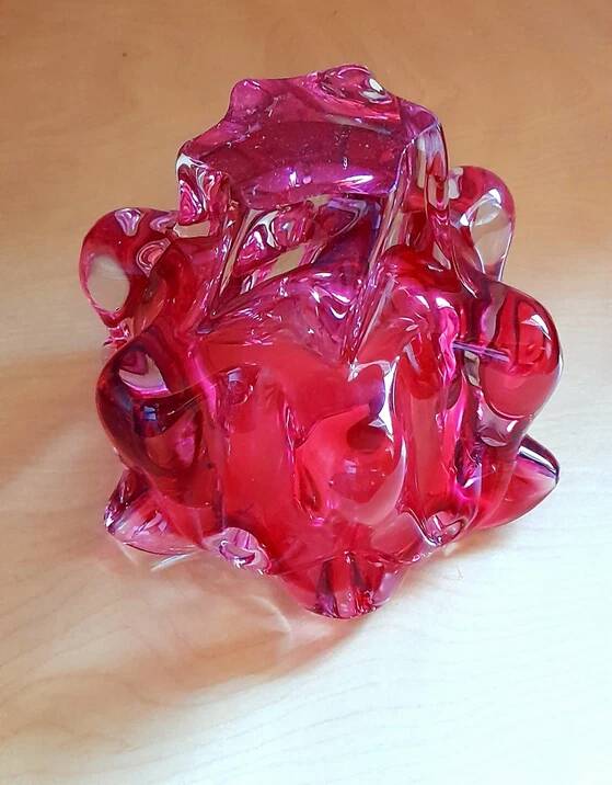 Bohemian glass cup by Josef Hospodka 1960
