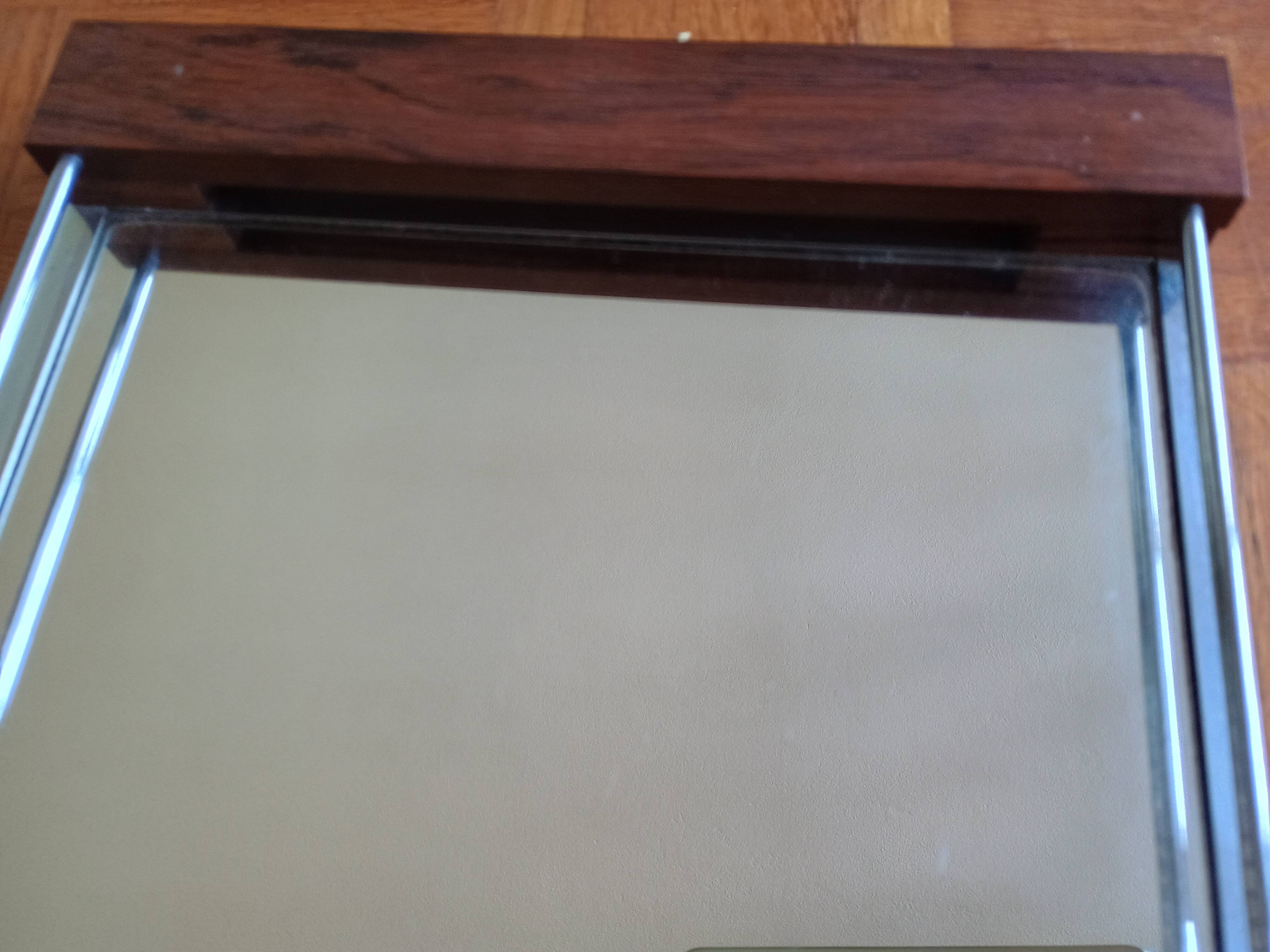 Modern tray - glass and rosewood - vintage