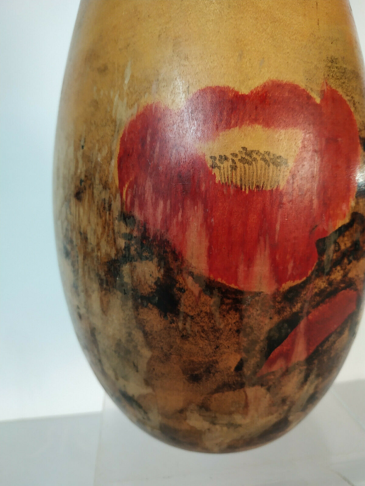 Grande Kokeshi - Winter camelia - master Watanabee Masao - 1917-2007