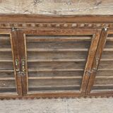 Antique Burmese teak collector's wall display case