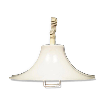 Lampe à suspension blanche, design danois, années 1970, fabricant : Fog & Morup