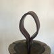 Bronze, steel and leather ashtray by JP Ryckaert, 1970 brutalist.
