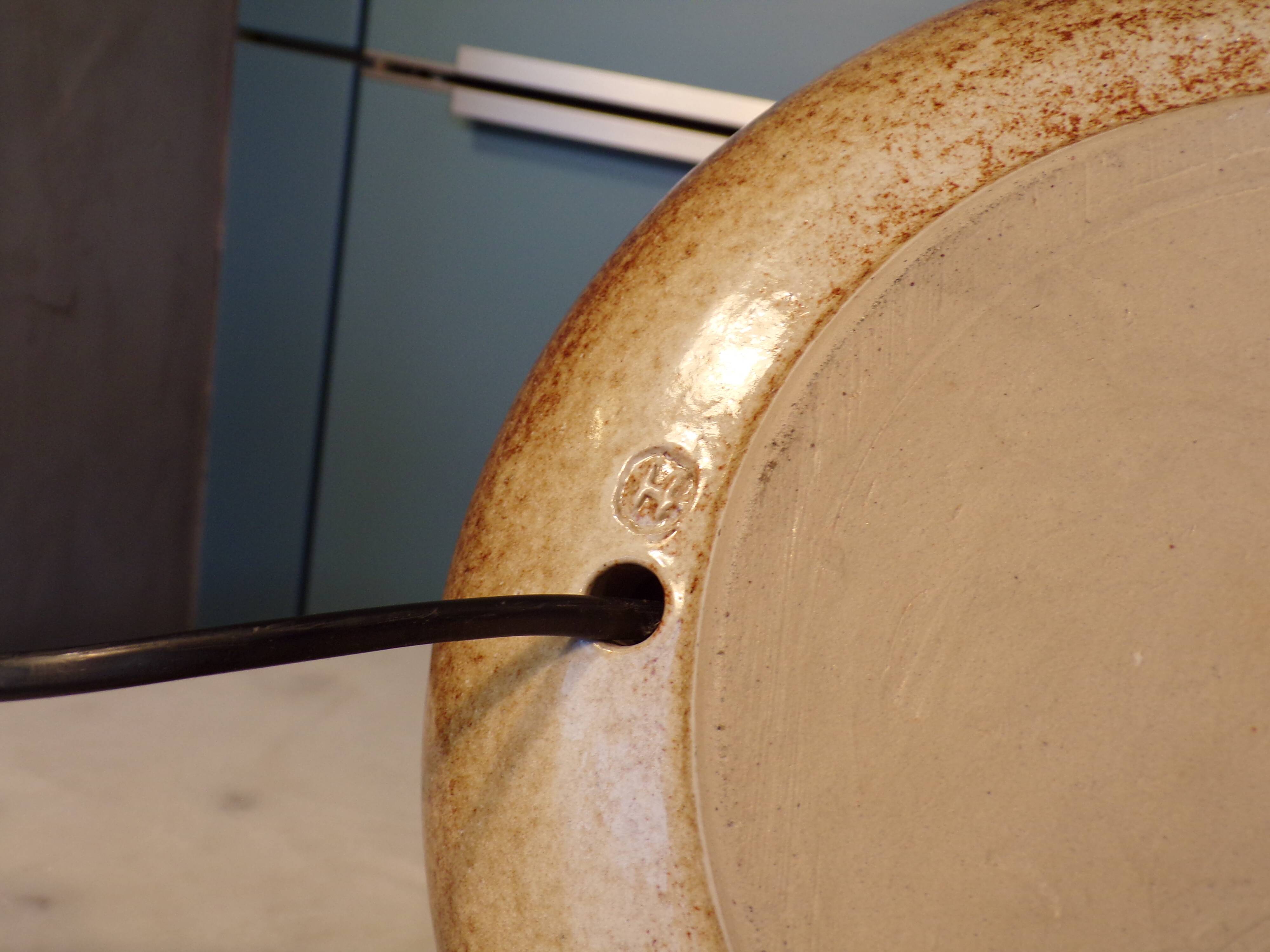 Vintage stoneware lamp base