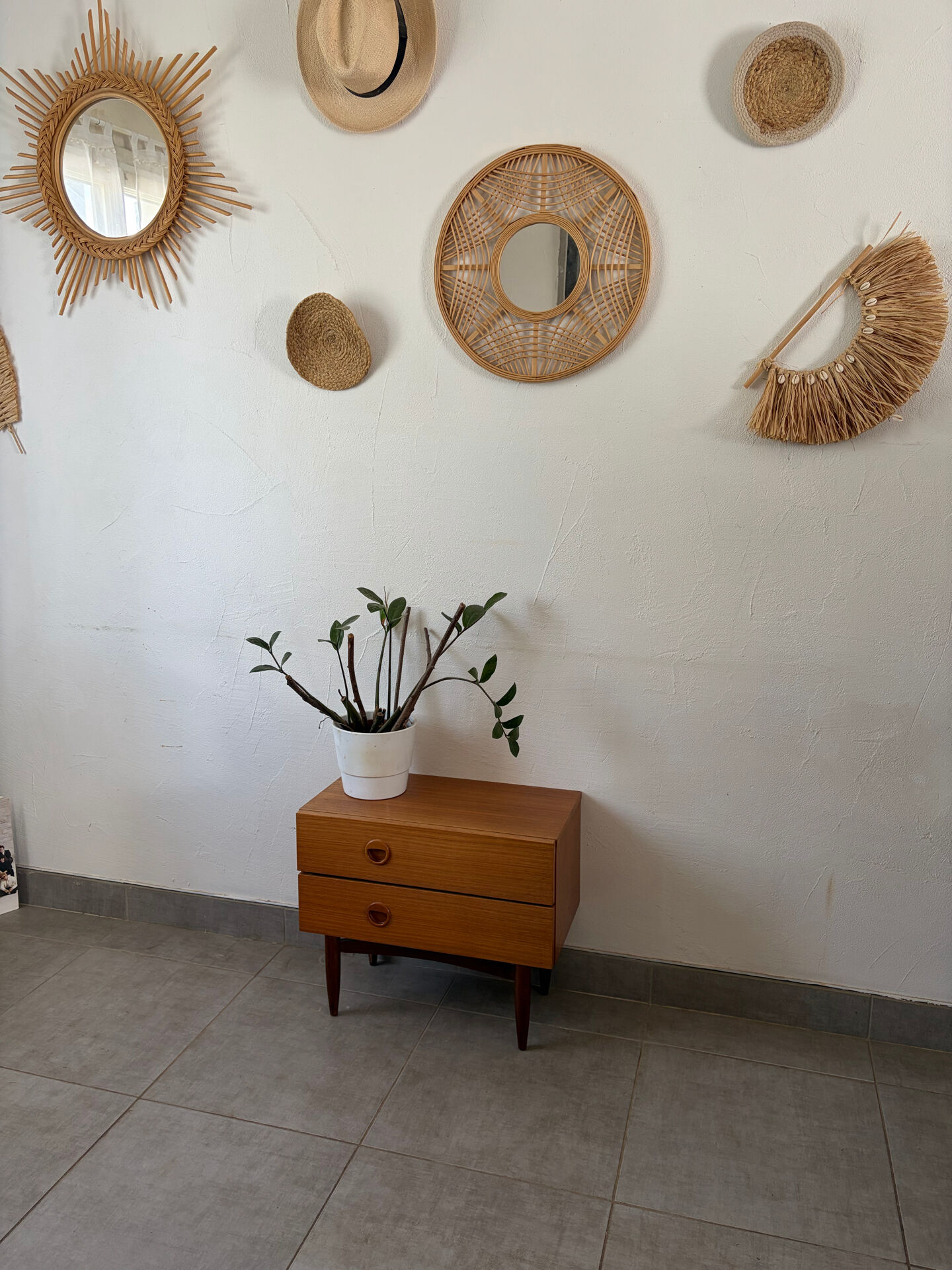 Scandinavian teak bedside table/nightstand