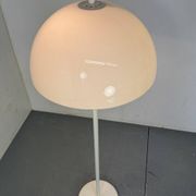 Lampadaire vintage moderniste en forme de champignon blanc de l'ère spatiale de Dijkstra Lampen, années 1970