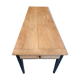 SUPERB RENOVATED FARMHOUSE TABLE 2.50m BLACK/WOOD
