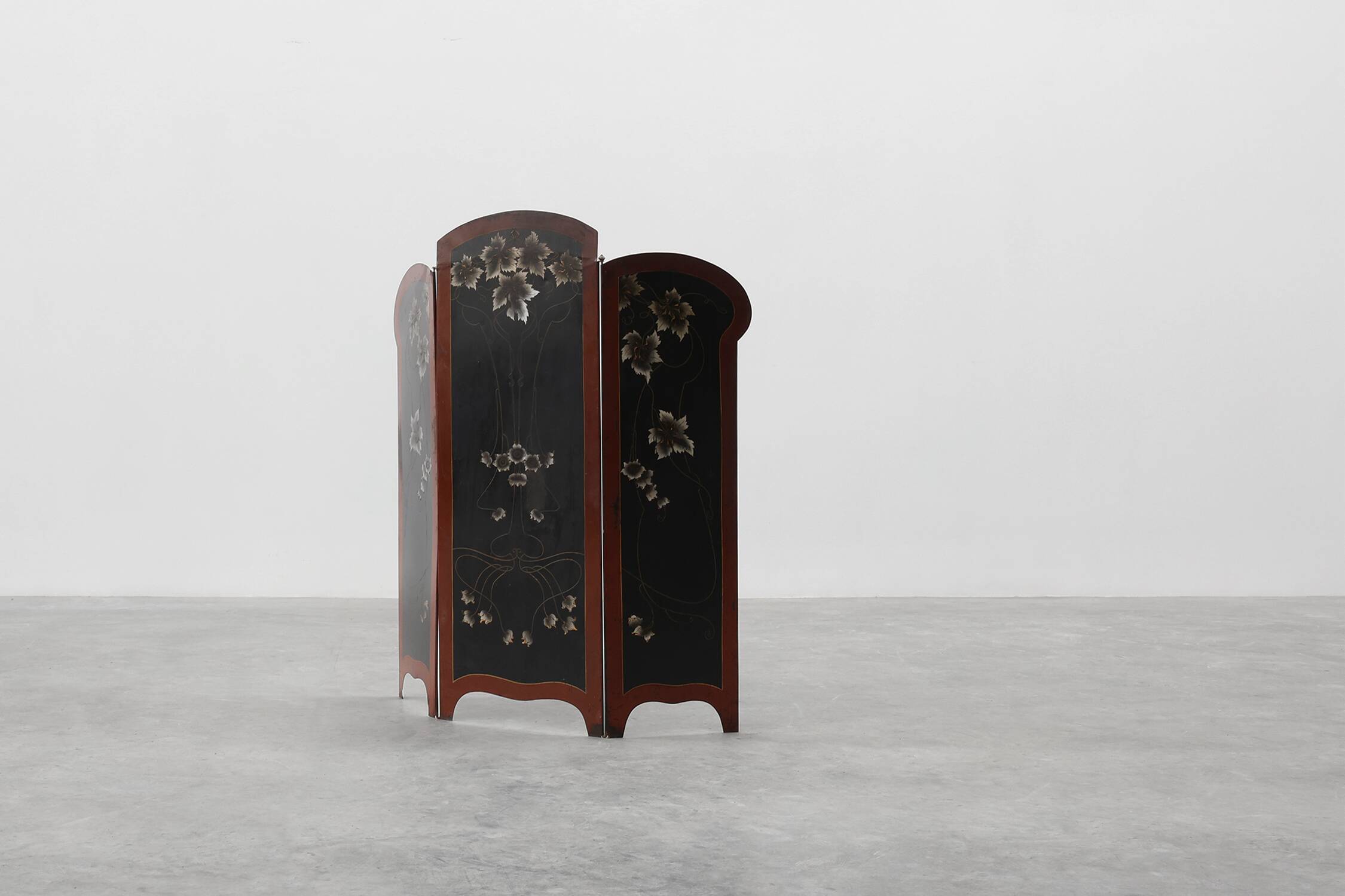 Art Nouveau Three-Panel Metal Firescreen, France ca. 1910