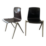 Pair of Pagholz-Germany industrial chairs from the 50s-60s