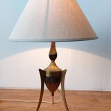 Lamp in gold and silver brass 1950.
