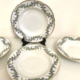 4 assiettes creuses en porcelaine