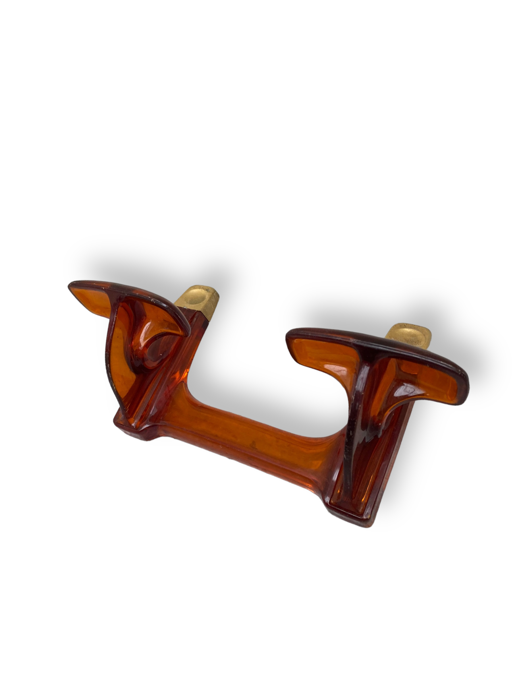 Patère en plastique transparent orange