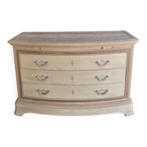 Large chest of drawers in solid cherry wood – fully sandblasted