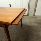 60's rectangular Scandinavian table with extension cords