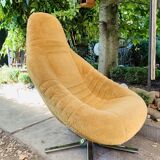 Space age mustard armchair