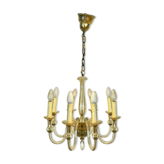 Lustre en verre de Murano Huit bras de lumière XX siècle