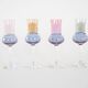 Set of pastel-coloured glasses, Italian design, 1970s, made in Italy