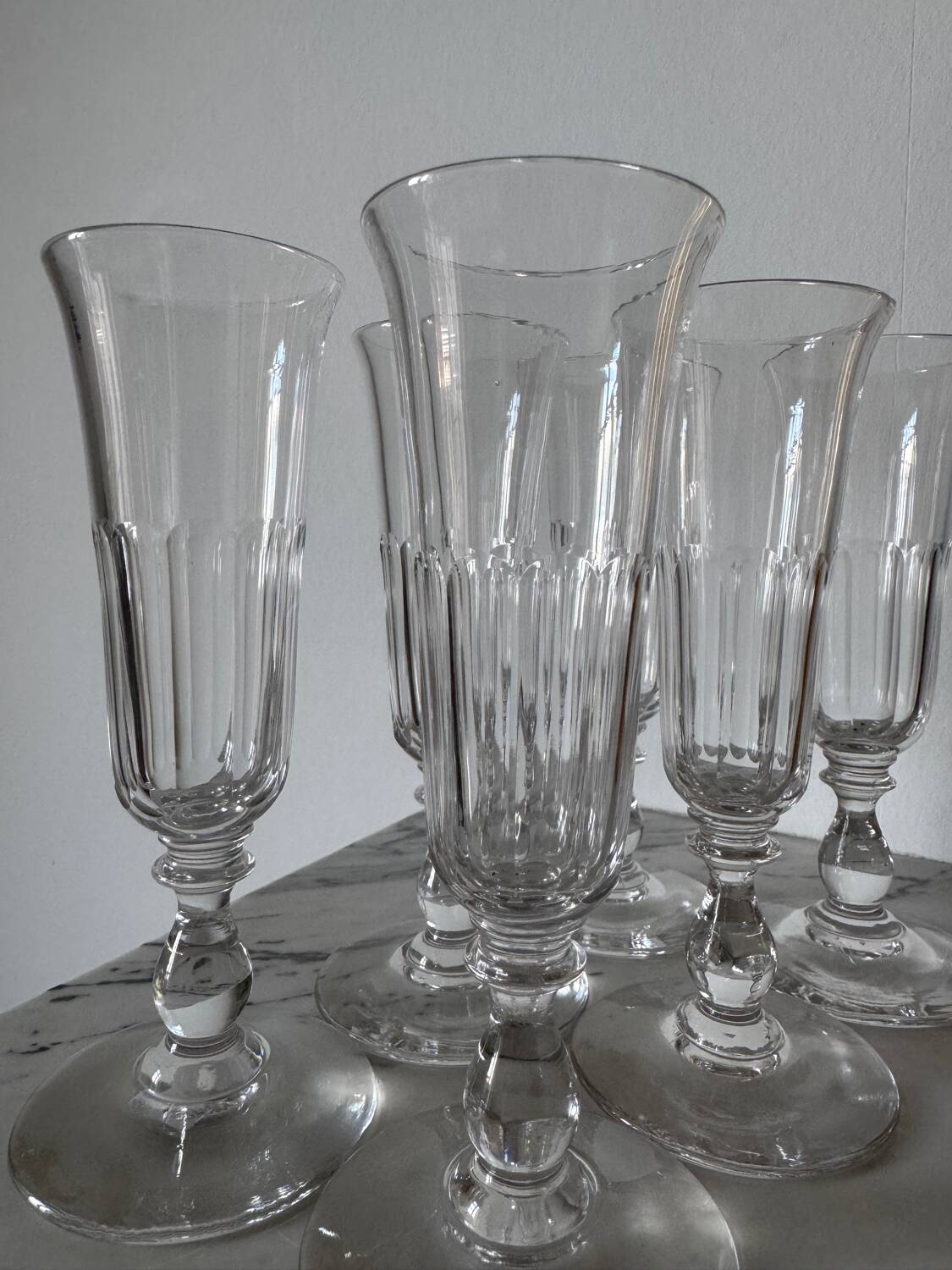 19th-century crystal flutes 🥂