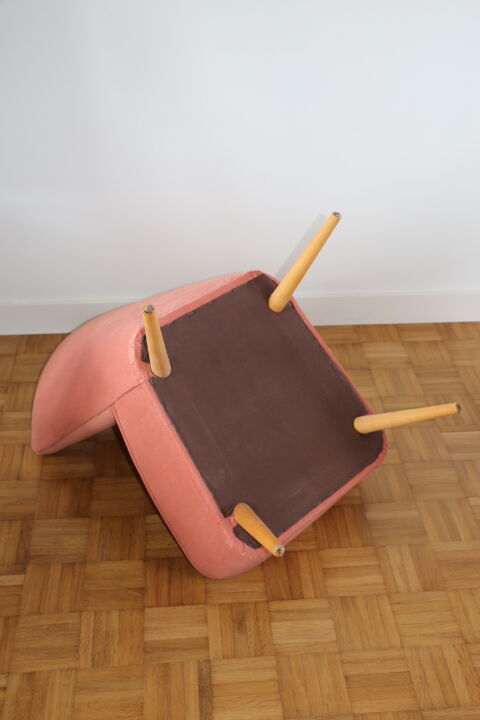 Fauteuil cocktail rose poudré