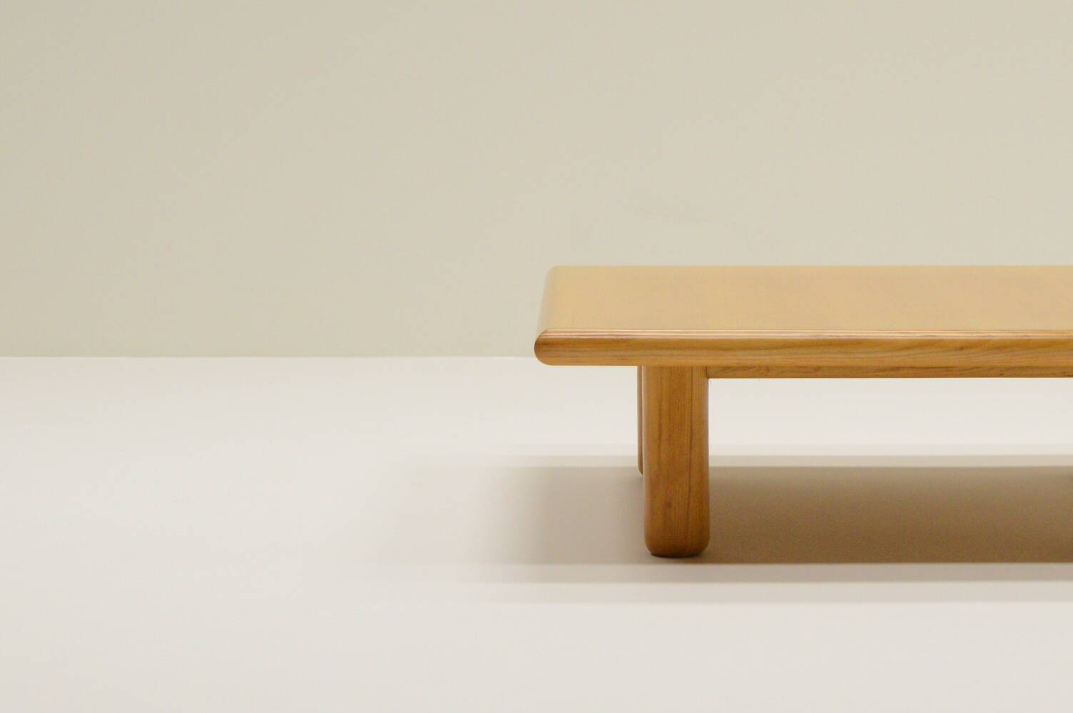 Square minimalist Ash wood coffee table, 1980s europe.