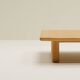 Square minimalist Ash wood coffee table, 1980s europe.