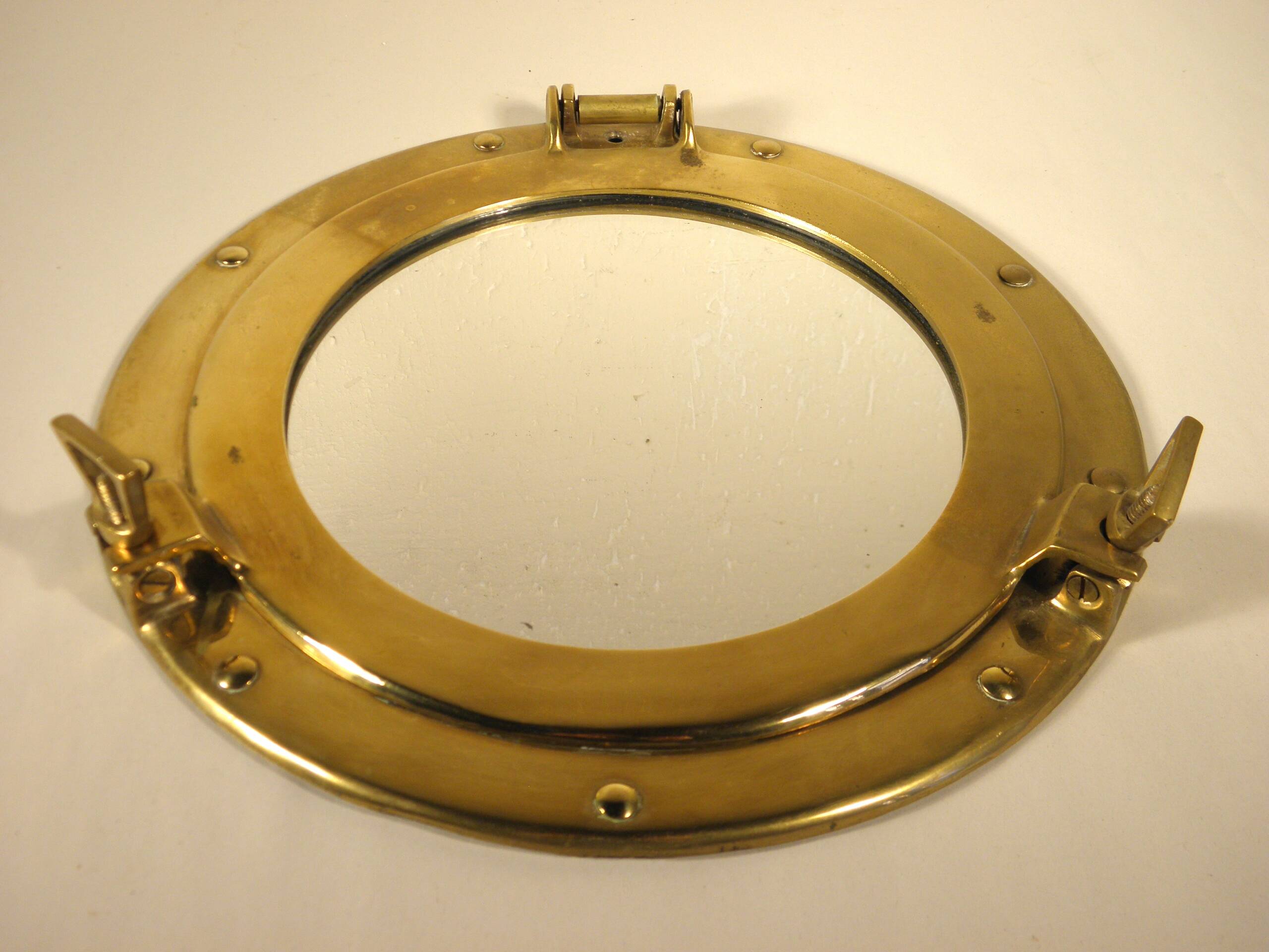 Brass porthole mirror 29 cm