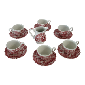 Ensemble de 6 tasses avec soucoupes