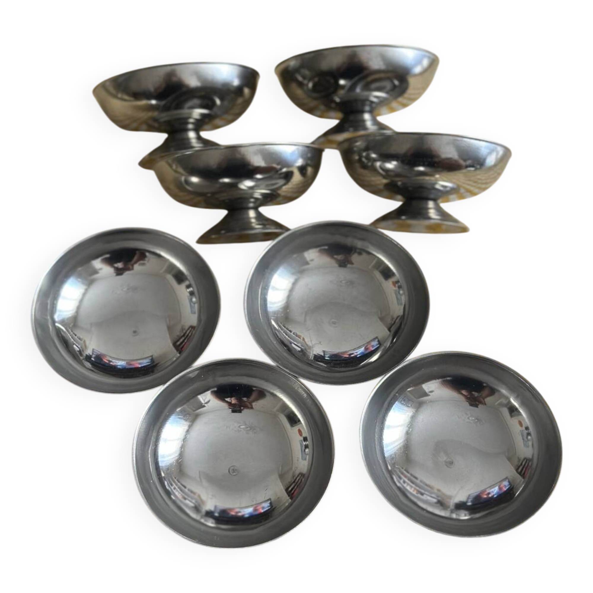 Coupes à glace inox vintage