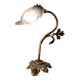 Art Nouveau bronze petal lamp with molded glass 28x34