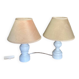 Pair of bedside lamps