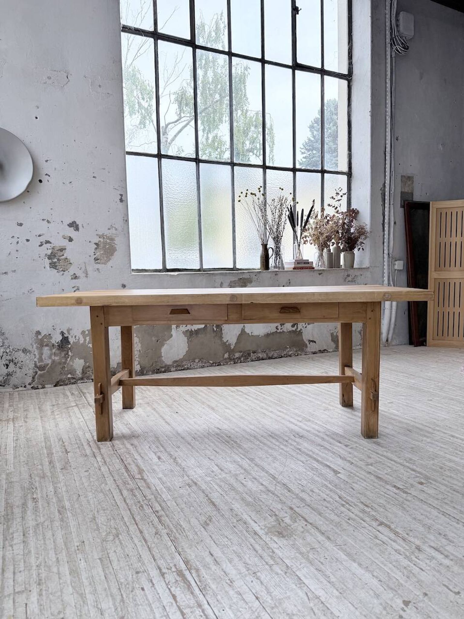 Table mobilier montagne 1950 hêtre massif