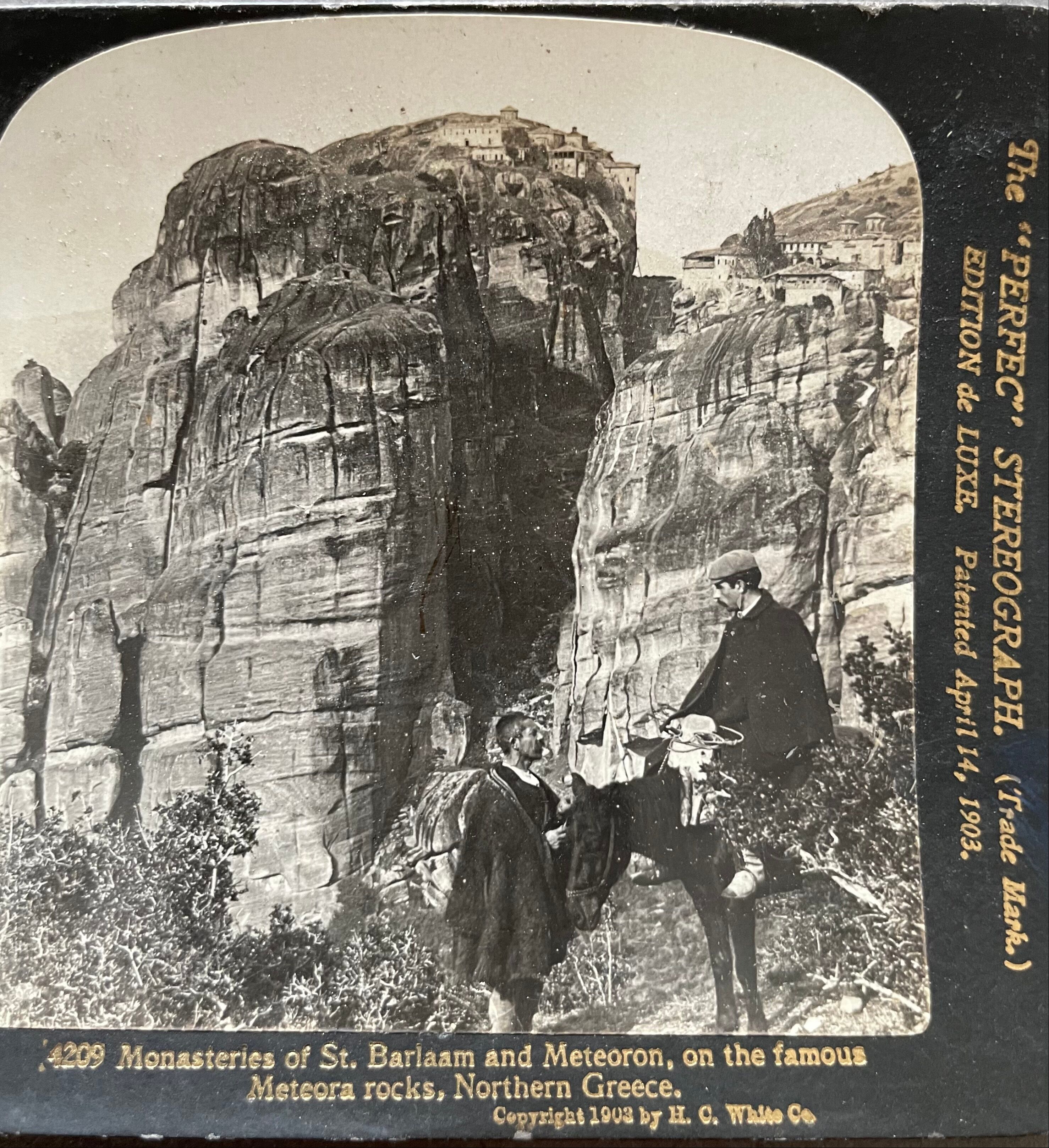 Old photography stereo, stereograph, luxury albumine 1903 Northern Greece