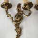 Pair of bronze wall sconces