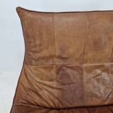 Montis “The Rock” Sofa In Brown Leather By Gerard Van Den Berg, 1970s