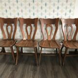 4 brutalist bistro chairs