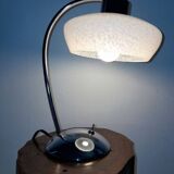Chrome and speckled opaline lamp from Clichy